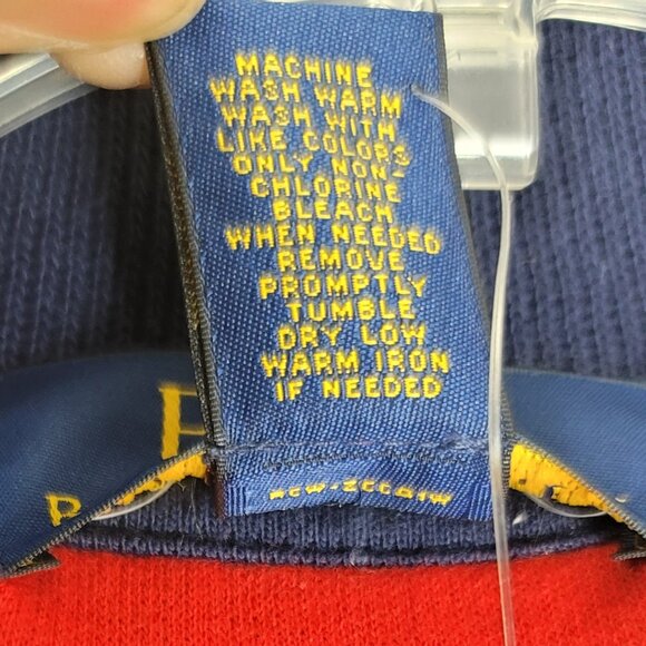 20250110 Polo Ralph Lauren Stripes Pullover Sweater Quarter Zip Size 8 - Picture 8 of 9